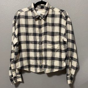 American Eagle Cropped Flannel